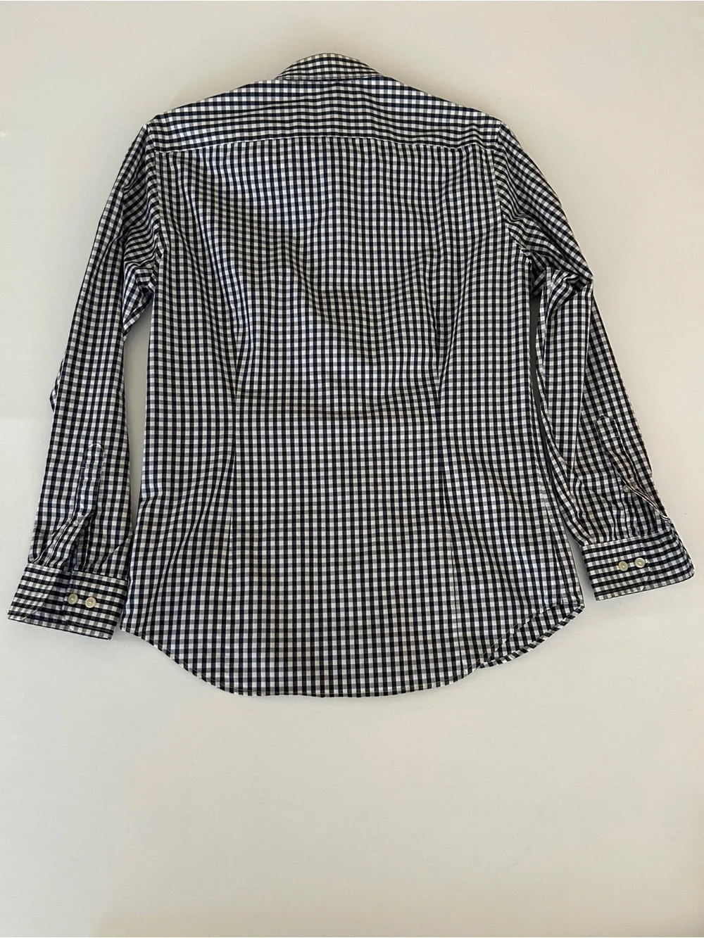 Banana Republic Navy and White Gingham Button-Down Shirt